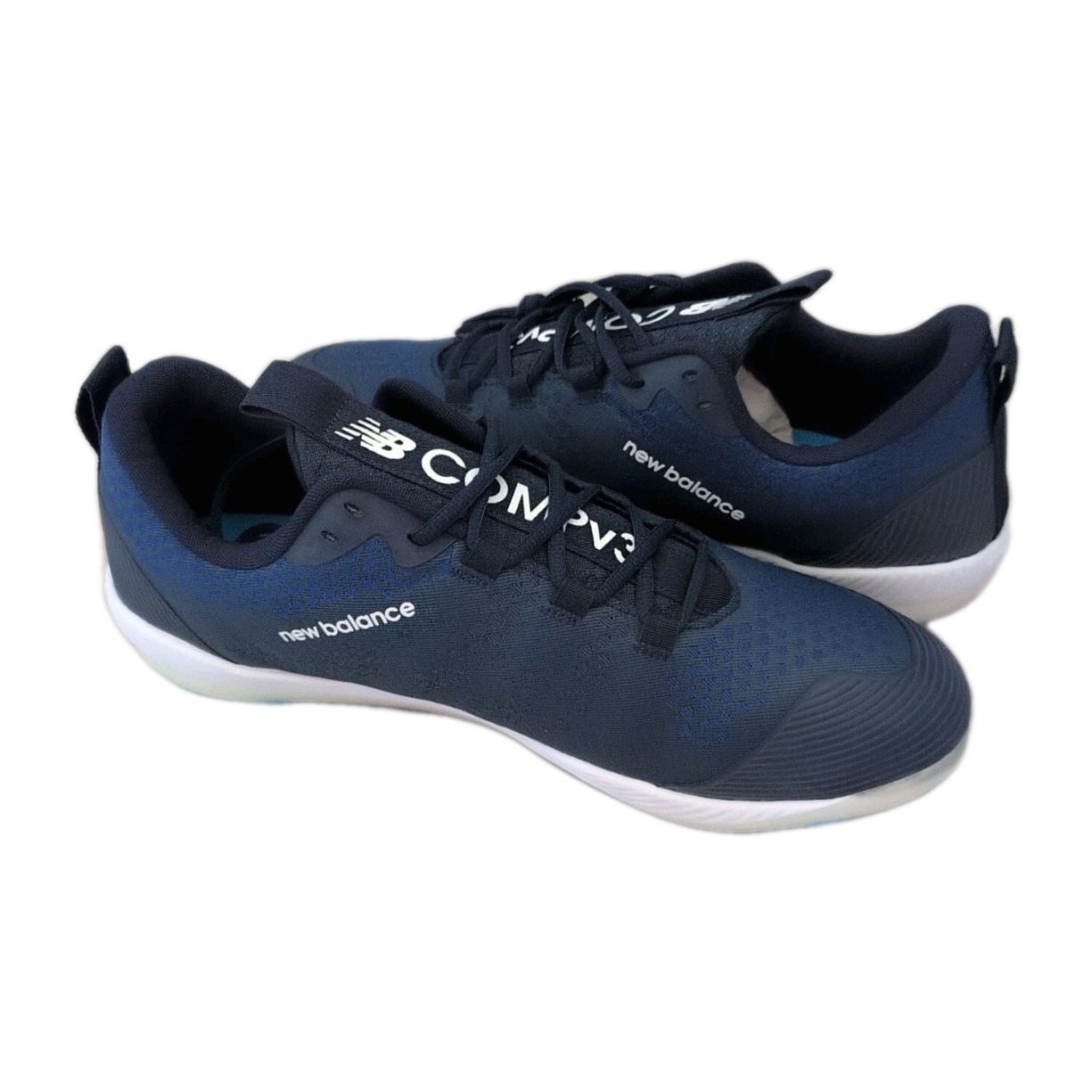 New Balance Comp V3 Navy Hybrid Men's Baseball Cleats Blue White Us 15 D